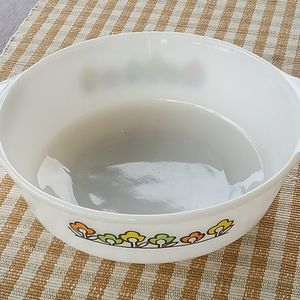 Vintage Fire King casserole or serving bowl,  'Summerfield" by Anchor Hocking